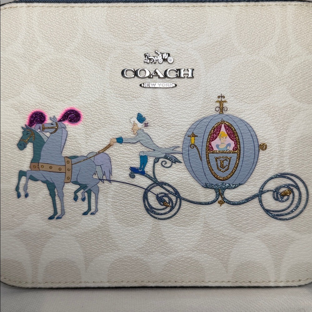 COACH Disney X Coach Cinderella Carriage Crossbody In Signature Canvas - Picture 10 of 12